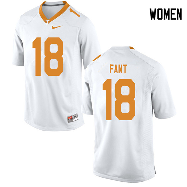 Women #18 Princeton Fant Tennessee Volunteers College Football Jerseys Sale-White